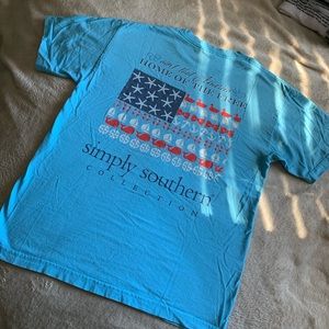 Simply Southern Collection Blue American Tee